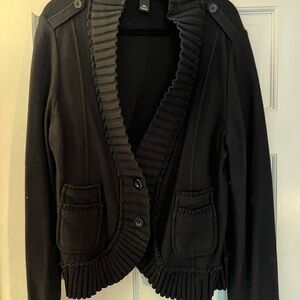White House Black Market Black Cardigan Sweater